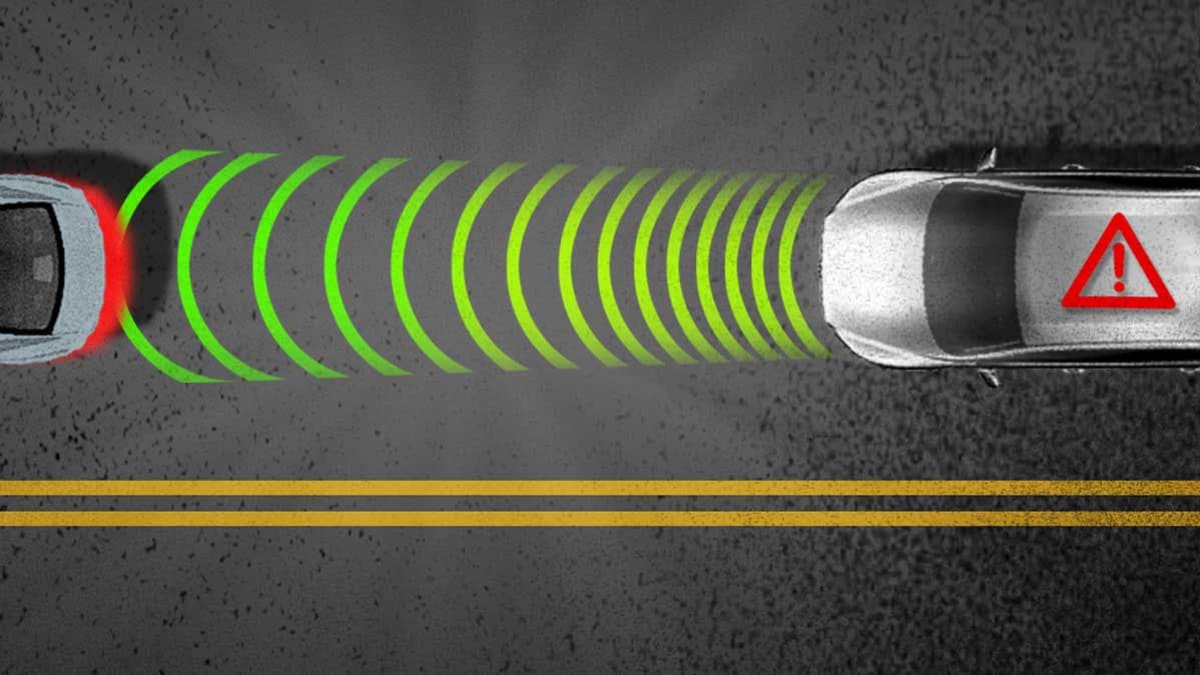 Car brake lights being picked up as a warning by another cars Automatic Emergency Braking system